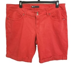 Levi's Red Tab Plus Size Red Rolled Cuff Denim Shorts Women's Size 22